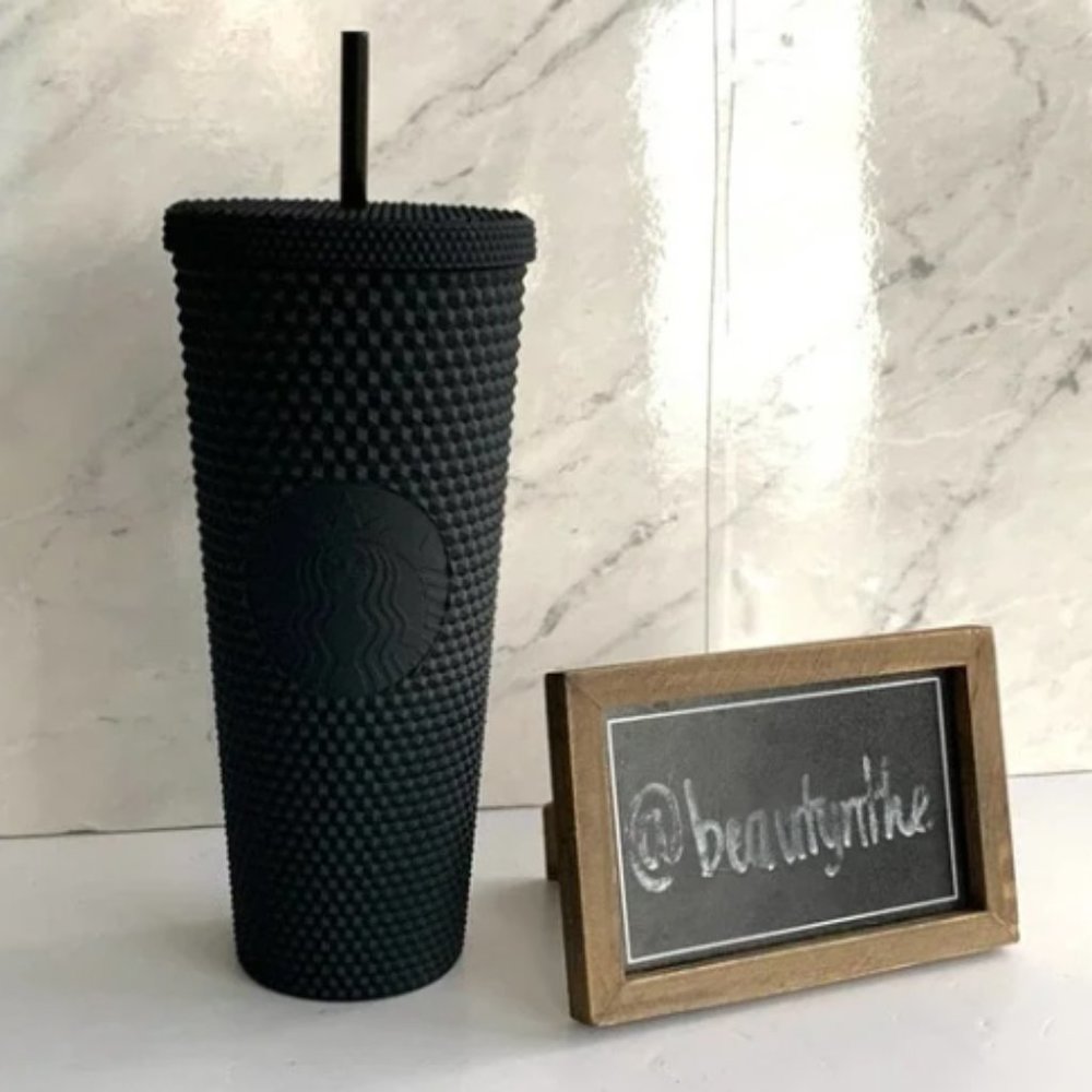 Starbucks black studded tumbler